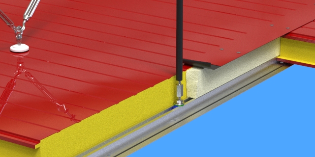 Подвесной потолок DAARTS из сэндвич панелей фрагмент Подвесной потолок DAARTS из сэндвич панелей фрагмент